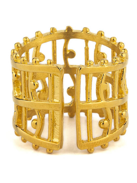 George Art Jewels Γυναικείο Δαχτυλίδι από Ασήμι Επιχρυσωμένο
