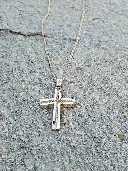 Papadopoulos Gold Women's White Gold Cross 14K