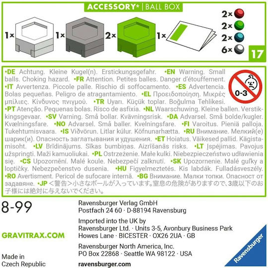 Ravensburger Accessory Ball Box Educational Game Engineering Gravitrax for 8+ years old Years Old