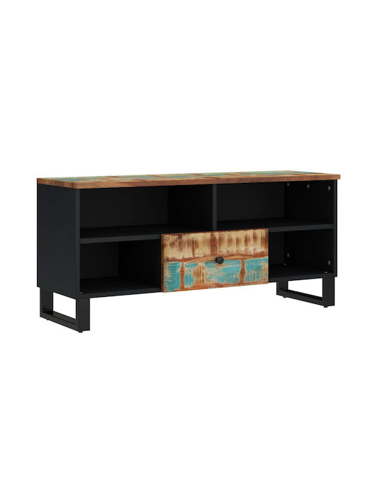 Particle Board / Solid Wood TV Furniture with Drawers Natural L100xW33xH46cm