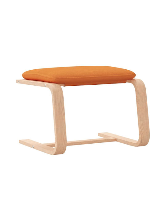 Fabric Upholstered Yellow Footstool 51x41x40cm