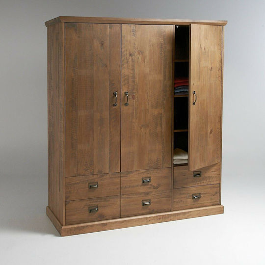 Lindley Τρίφυλλη Ντουλάπα 154x57x180cm
