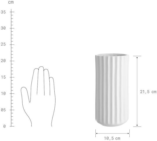 Butlers Decorative Vase White 20cm