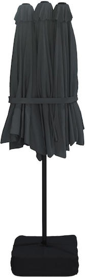 Ομπρέλα Αλουμινίου Μαύρη 4.49x2.45xΥ2.45m