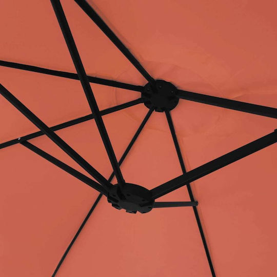 Aluminium Garten- und Terrassen-Sonnenschirm Orange 4,49x2,45xHöhe 2,45 m