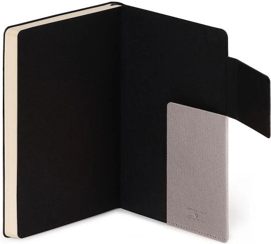 Legami Milano Notebook 96 Sheets A6 Ruled with Elastic Gray
