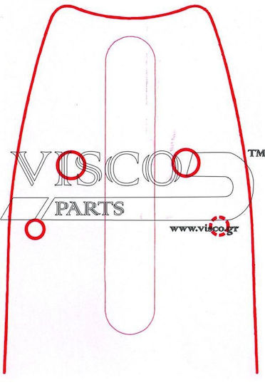Visco Parts Chainsaw Blade Chainsaw Blade 45cm for Chain with Pitch 3/8", Guide Bar Thickness .063"-1.6mm & Number of Drivers 68E QR 18-63ERA