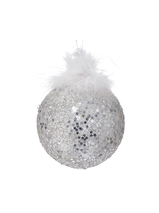 Iliadis Christmas Glass Ball Ornament Silver