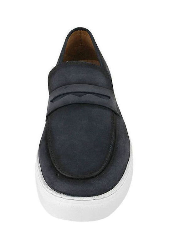Men's Leather Loafers Blue