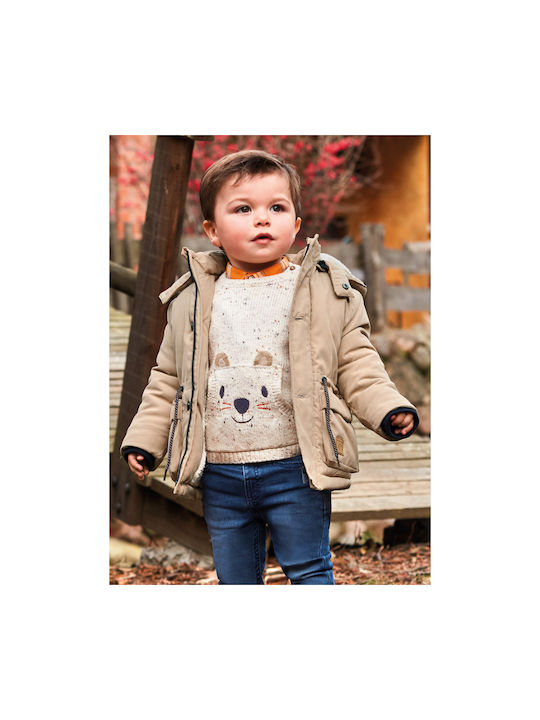 Mayoral Kinderparka Kurz mit Kapuze Beige