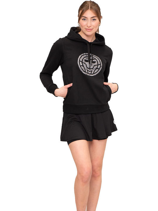 Damen Sweatshirt Kapuzen Schwarz