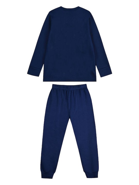 Energiers 33-123002-9 Set Top & Bottom Kids Cotton Pyjamas Navy Blue