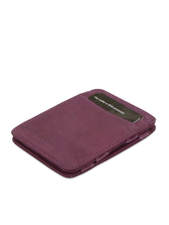 Δερμάτινο Ανδρικό Πορτοφόλι με RFID Μωβ