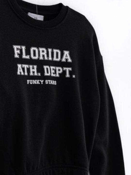 Funky Kinder Sweatshirt mit Kapuze Schwarz