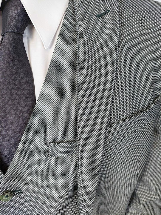 Men's Suit with Vest Gray