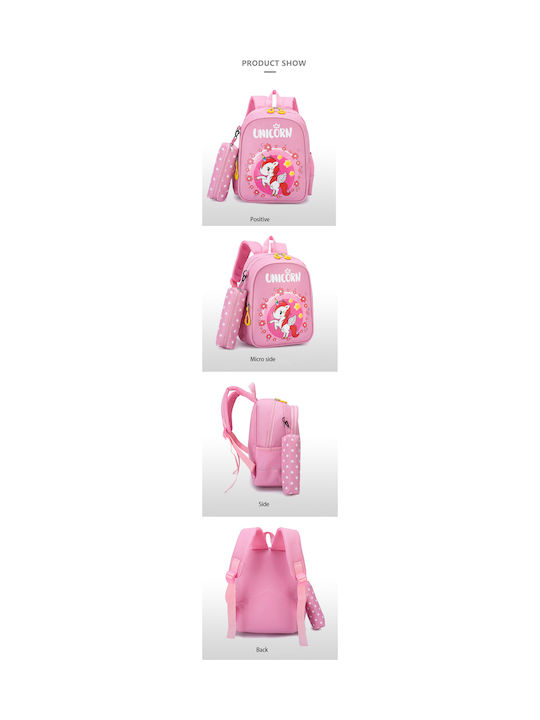 Queen Mother Unicorn Παιδική Τσάντα Πλάτης Φούξια 30x24x30εκ.