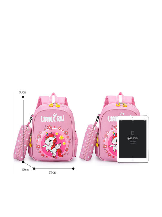 Queen Mother Unicorn Παιδική Τσάντα Πλάτης Φούξια 30x24x30εκ.