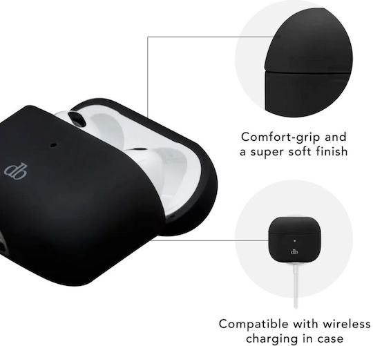 dbramante1928 Case Silicone in Black color for Apple AirPods 1 / AirPods 2