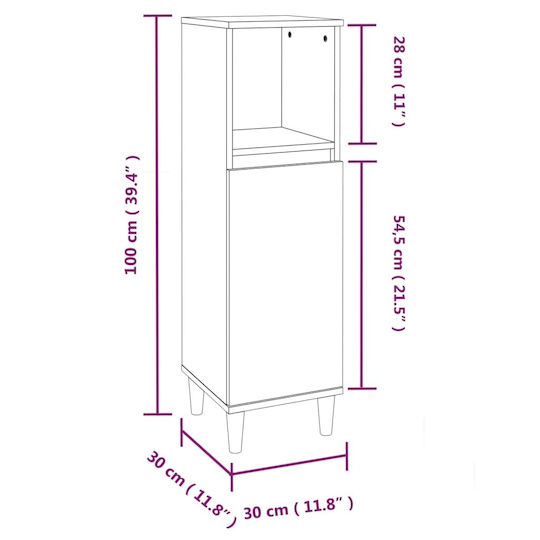 vidaXL Ντουλάπι Μπάνιου 58x33x60cm Λευκό