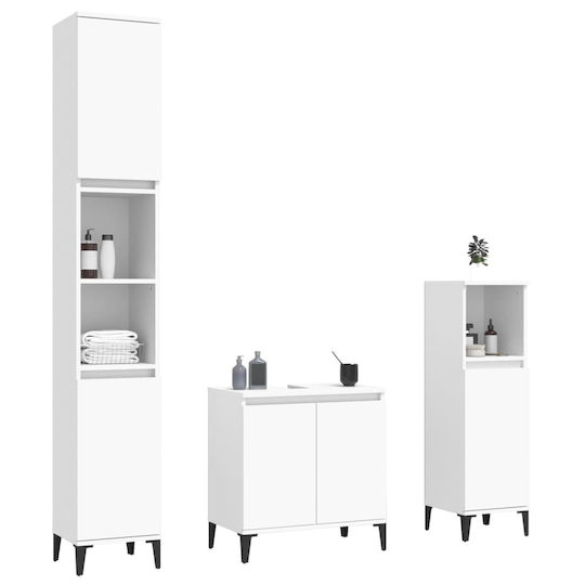 vidaXL Cabinet de baie L58xA33xÎ60cm Alb