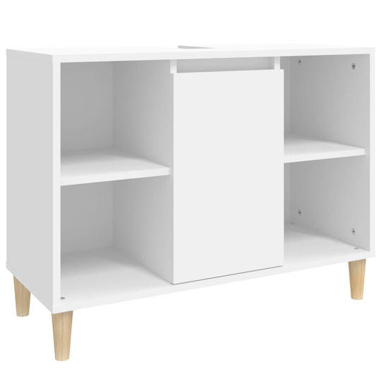 vidaXL Bathroom Cabinet L80xW33xH60cm White