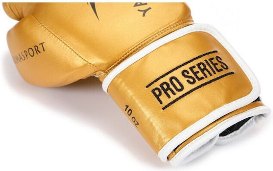 Yakimasport Boxhandschuhe Leder für Kampf Gold