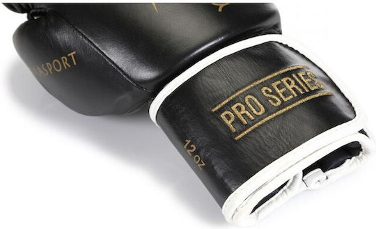 Yakimasport Boxing Gloves Leather for Match Black