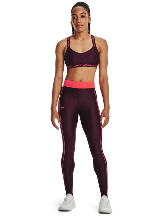 HeatGear® Markenbund Training Damen Leggings Formendefinition Hohe Taille Burgundisch
