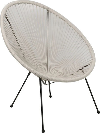 Outdoor-Sessel Rattan Acapulco Weiß 73x76x89εκ.