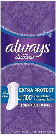 Always Dailies Extra Protect Long Plus Panty Liners for Heavy Flow 2.5 Drops 24pcs