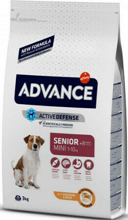 Affinity Advance Senior Mini 3kg Ξηρά Τροφή για Ηλικιωμένους Σκύλους Μικρόσωμων Φυλών με Κοτόπουλο και Ρύζι