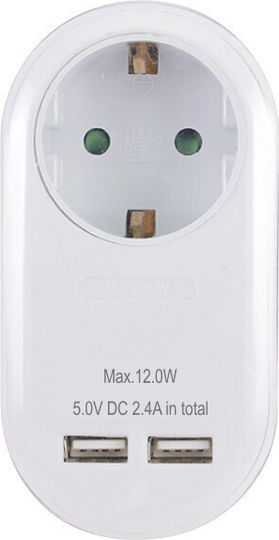 Spot Light Un singur soclu cu 2 USB-A