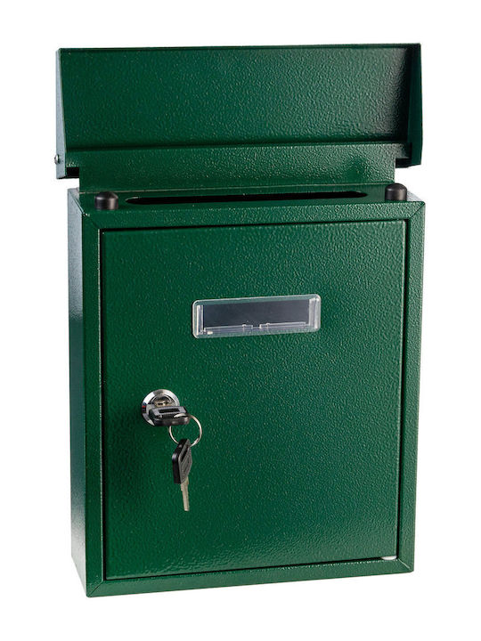 Apartment Building Mailbox Inox in Black Color 20x6.5x25.5cm