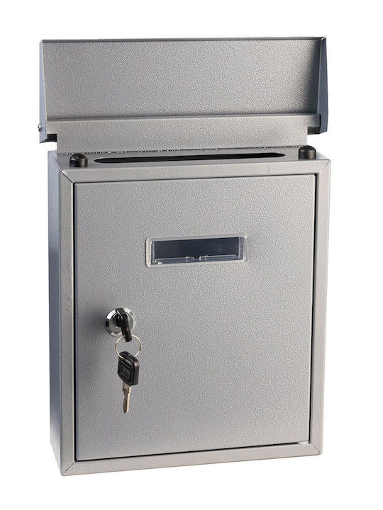 Apartment Building Mailbox Inox in Black Color 20x6.5x25.5cm
