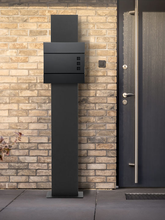 ECD Germany Γραμματοκιβώτιο Εξωτερικού Χώρου Inox σε Γκρι Χρώμα 37x10.5x36.5cm
