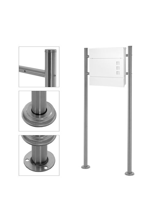 ECD Germany Външна Пощенска Кутия Inox в Розов Цвят 23x17см