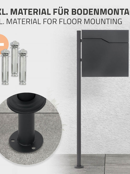 ML-Design Външна пощенска кутия Inox в Сив цвят 37x37x11см