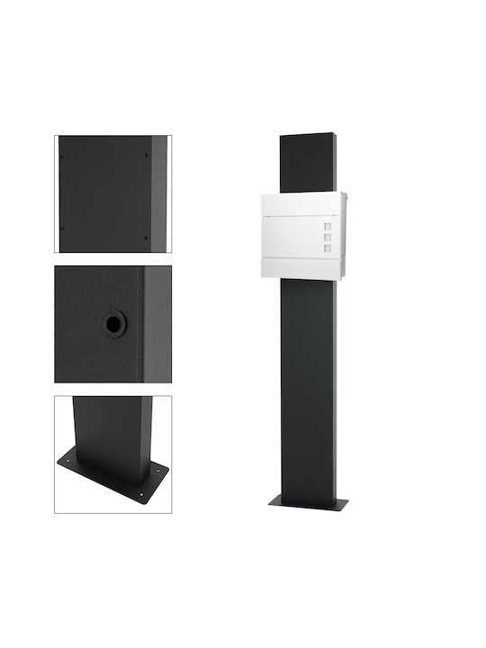 ECD Germany Cutie Poștală pentru Exterior Inox în Culoarea Roz 37x10.5x36.5cm