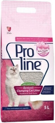 Lider Proline Bentonine Bentonite Cat Litter with Scent Baby Powder 10lt