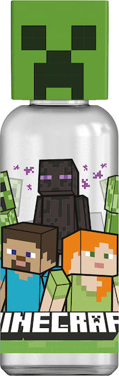 Stor Sticlă Pentru Copii Minecraft Plastic Verde 560ml Figurină 3D Minecraft