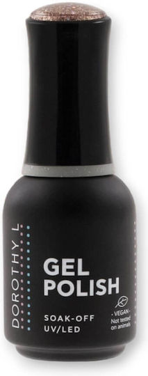 Dorothy L Ημιμόνιμο Βερνίκι Νυχιών 6049 Χρυσό με Glitter 15ml