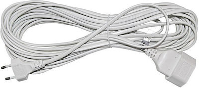 Adeleq Extension Cable Cord 2x0.75mm²/10m White