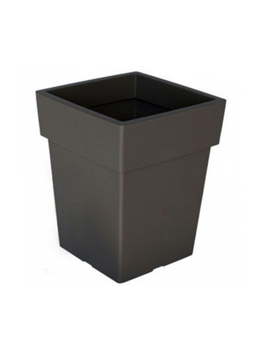 Viomes Linea Pot Plastic Charcoal 27x27x34cm.