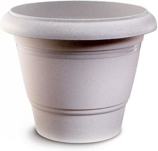 Miltoplast Geramica Greece Саксия за цветя с колела 44x53см в Бял Цвят