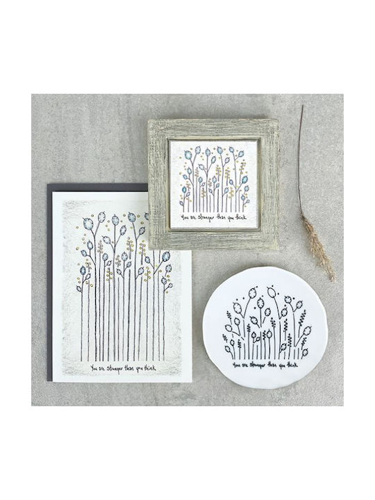 Synchronia Round Ceramic Coaster White 9.8cm