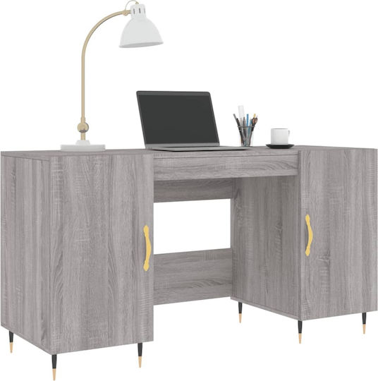 Birou de Lemn Gri 140x50x75cm