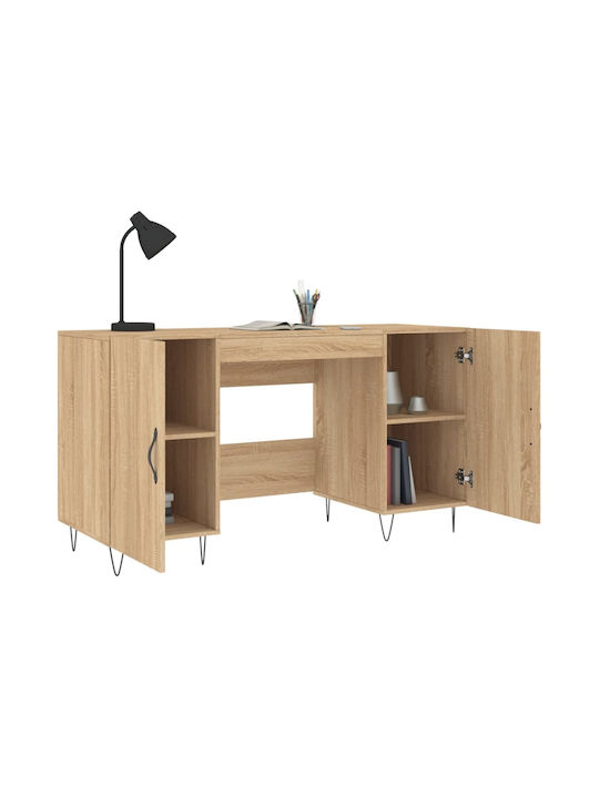 Schreibtisch Holz Beige 140x50x75cm