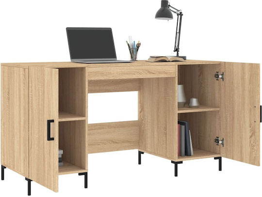 Schreibtisch Holz Beige 140x50x75cm