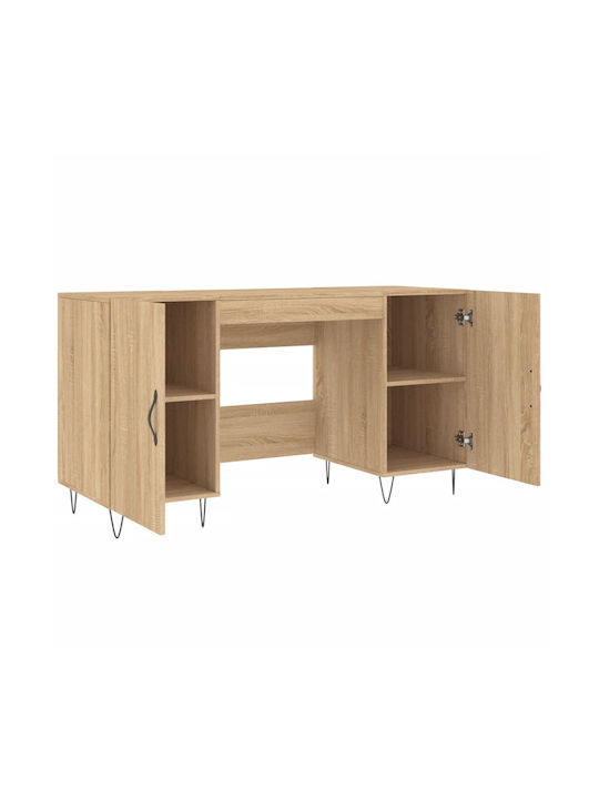 Schreibtisch Holz Beige 140x50x75cm