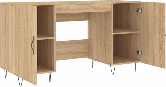 Γραφείο Ξύλινο Μπεζ 140x50x75εκ.